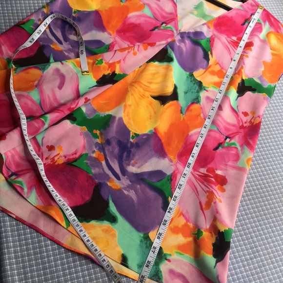 Lauren Ralph Lauren Women’s Sz M Floral V-Neck Sleeveless Tunic Blouse - Picture 9 of 9